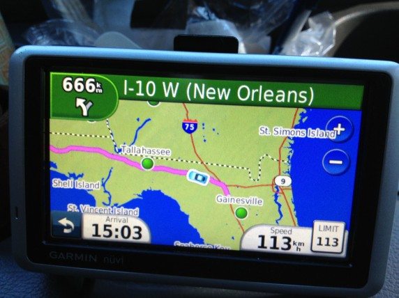 666 km to NOLA! 666 km to NOLA!