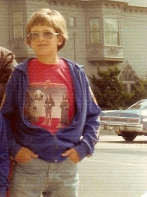 Portrait of Martin Popoff as a young rocker, 1976.