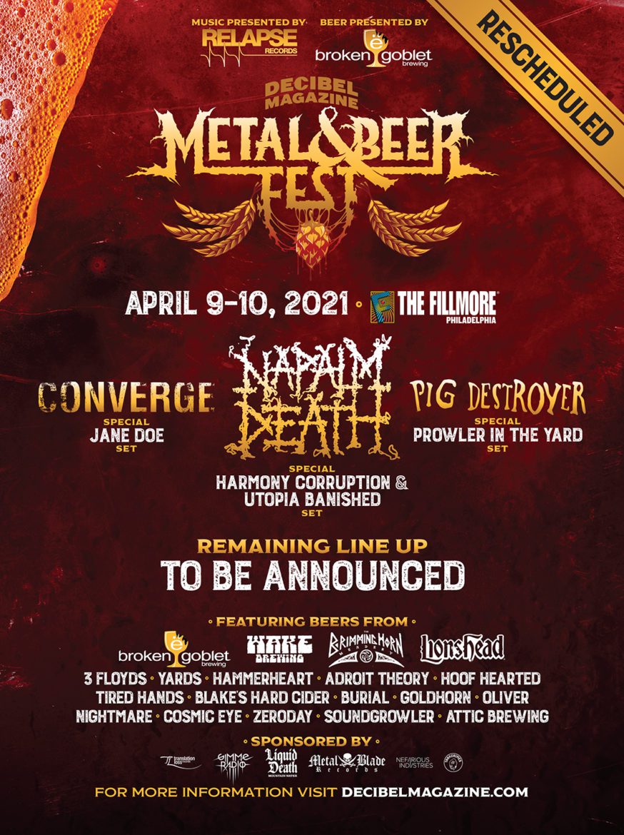 Rescheduled Decibel Magazine Metal & Beer Fest Philly Dates Announced