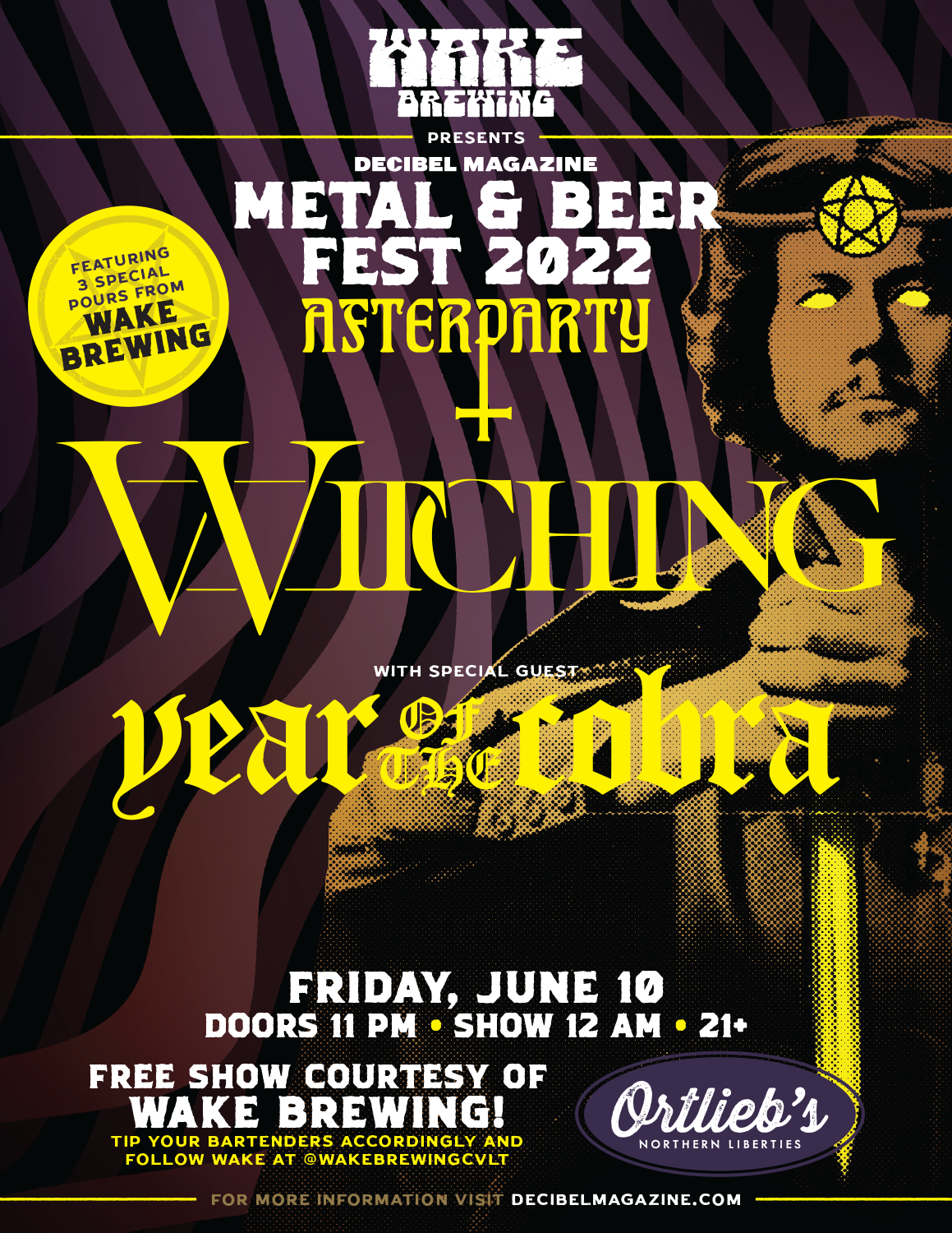 200 Stab Wounds, Witching, Blood Spore and Year of the Cobra Announced for Metal & Beer Fest Philly After Parties!