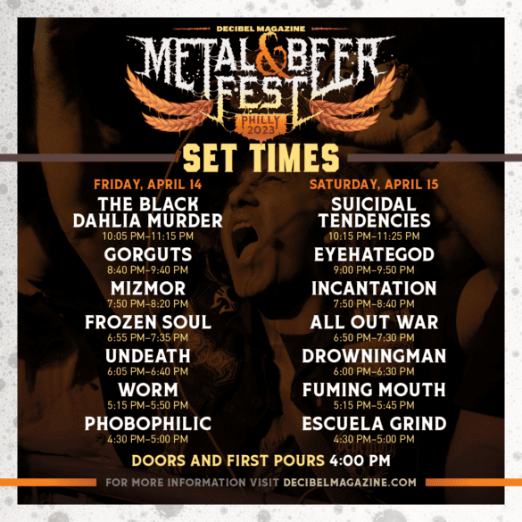Set Times Announced for Decibel Magazine Metal & Beer Fest Philly 2023