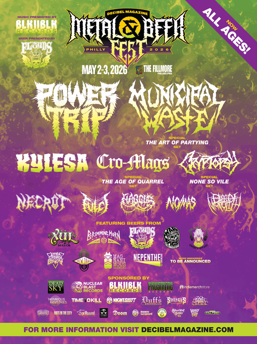 Metallic Beer Decibel Magazine Metal & Beer Fest: Philly 2026 Full Band Lineup ...
